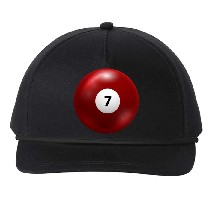 Funny Lucky 7 Ball Snapback Five-Panel Rope Hat