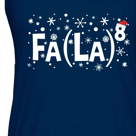 Fa La 8 Math Teacher Christmas Fa La La Funny Xmas Ladies Essential Flowy Tank