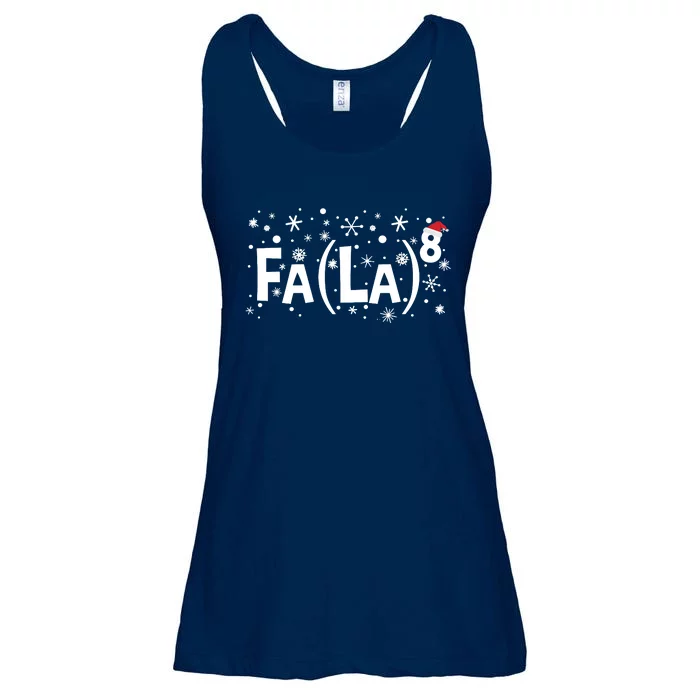 Fa La 8 Math Teacher Christmas Fa La La Funny Xmas Ladies Essential Flowy Tank