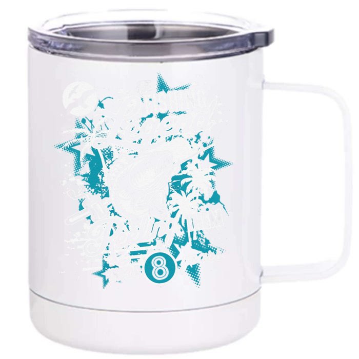 Fishing Legend 8th Birthday Fishing Front & Back 12oz Stainless Steel Tumbler Cup