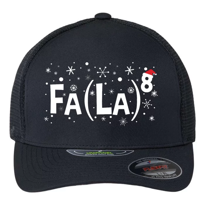 Fa La 8 Math Teacher Christmas Fa La La Flexfit Unipanel Trucker Cap