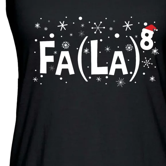 Fa La 8 Math Teacher Christmas Fa La La Ladies Essential Flowy Tank