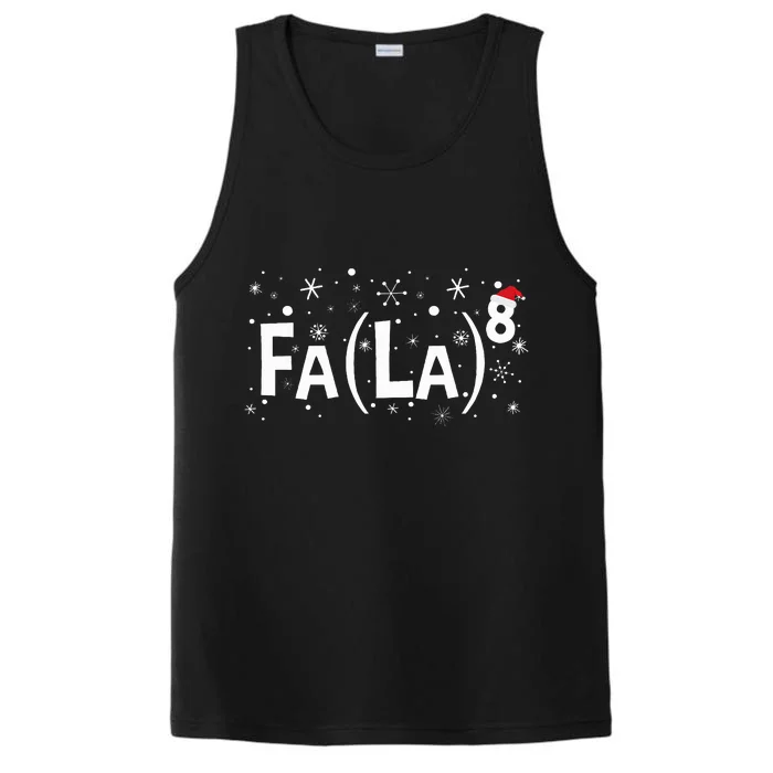 Fa La 8 Math Teacher Christmas Fa La La Performance Tank