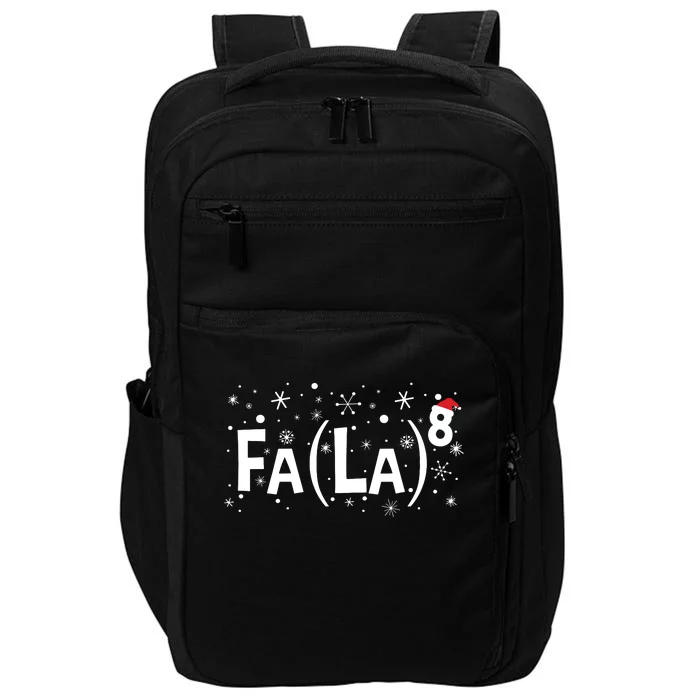 Fa La 8 Math Teacher Christmas Fa La La Impact Tech Backpack