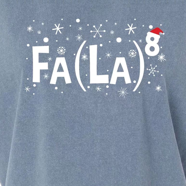 Fa La 8 Math Teacher Christmas Fa La La Garment-Dyed Women's Muscle Tee