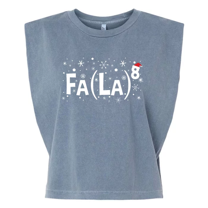 Fa La 8 Math Teacher Christmas Fa La La Garment-Dyed Women's Muscle Tee