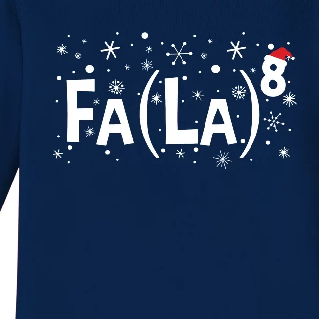 Fa La 8 Math Teacher Christmas Fa La La Baby Long Sleeve Bodysuit