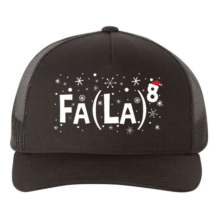 Fa La 8 Math Teacher Christmas Fa La La Yupoong Adult 5-Panel Trucker Hat