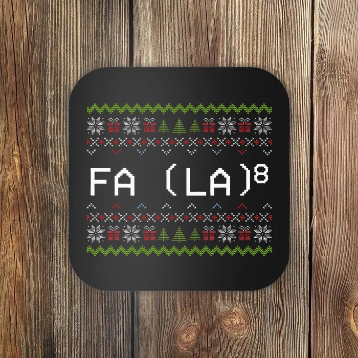 Fa La 8 Hilarious Santa Math Teacher Christmas Gift Coaster