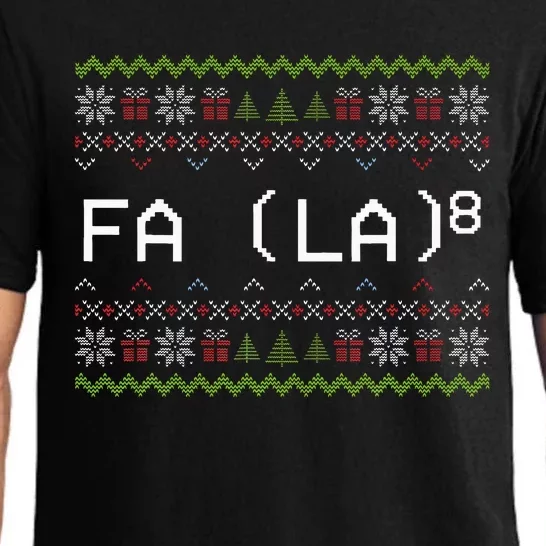 Fa La 8 Hilarious Santa Math Teacher Christmas Gift Pajama Set