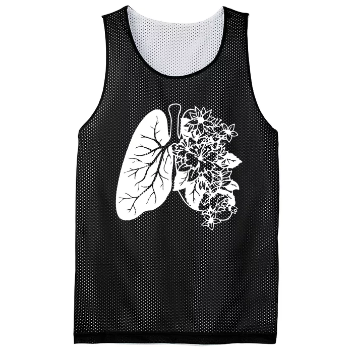 Floral Lungs Anatomical Lung Nurse Mesh Reversible Basketball Jersey Tank