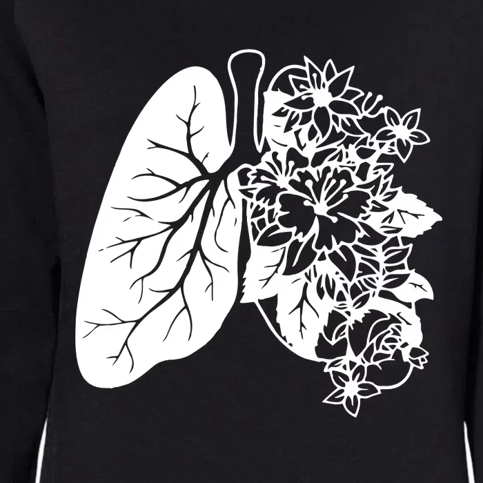 Floral Lungs Anatomical Lung Nurse Womens California Wash Sweatshirt