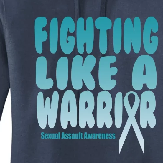 Fighting Like A Warrior! Sexual Assault Awareness Gift Women's Pullover Hoodie