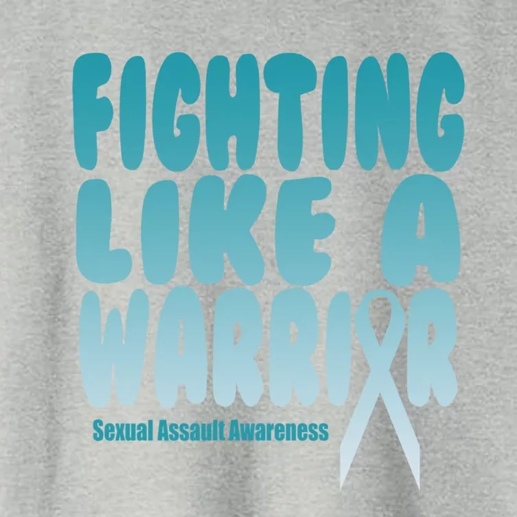 Fighting Like A Warrior! Sexual Assault Awareness Gift Women's Crop Top Tee