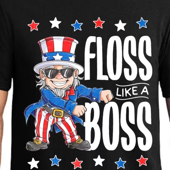 Floss Like A Boss 4th Of July Uncle Sam Pajama Set