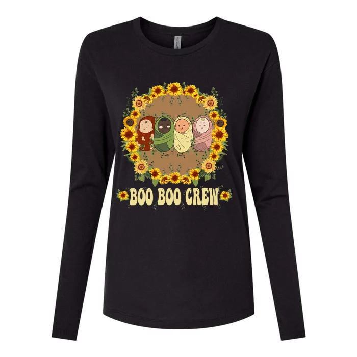 Funny Labor And Delivery Nurse Squad Boo Boo Crew Nursing Gift Womens Cotton Relaxed Long Sleeve T-Shirt