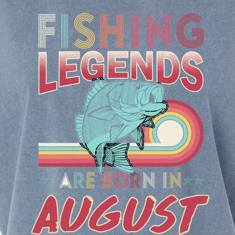 Fishing Legends Are Born In August Garment-Dyed Women's Muscle Tee