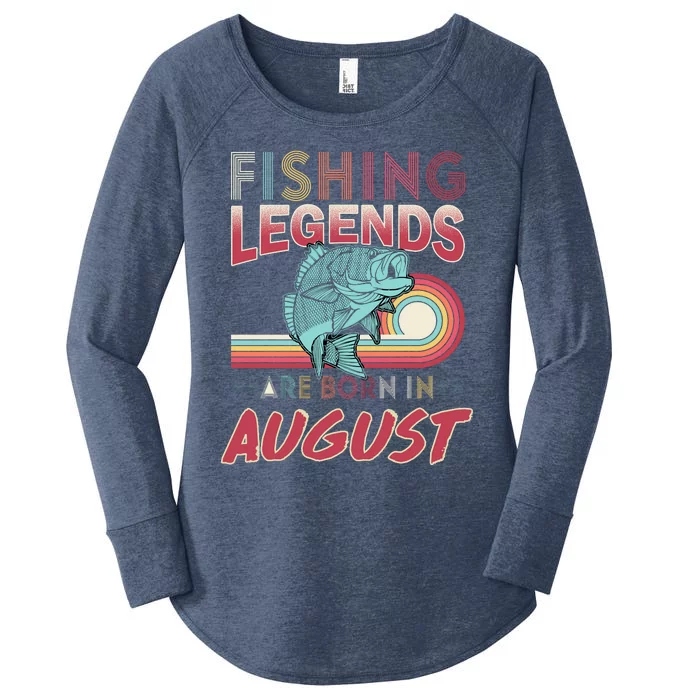 Fishing Legends Are Born In August Women's Perfect Tri Tunic Long Sleeve Shirt