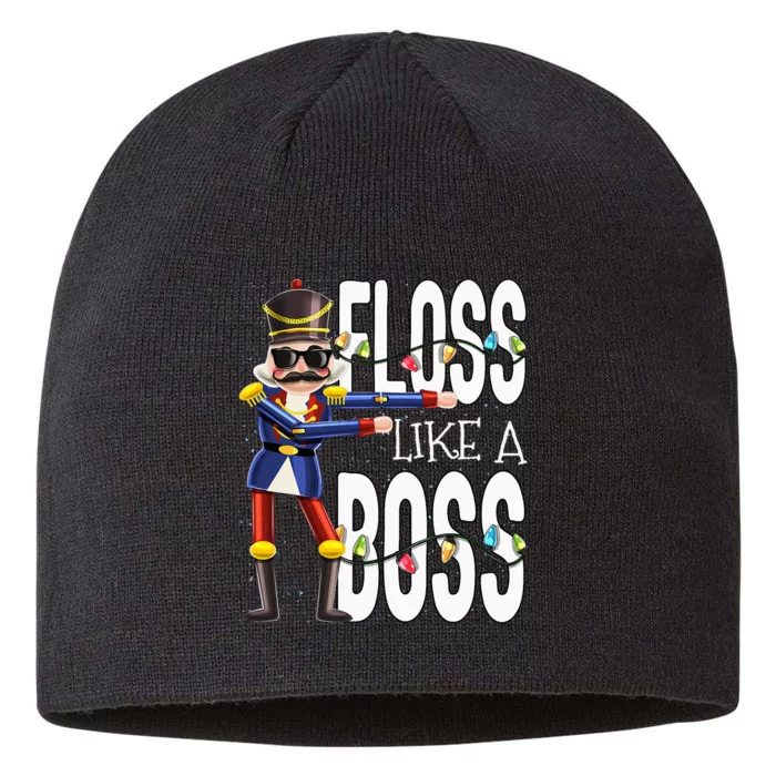 Floss Like A Boss Flossing Nutcracker Christmas Floss Like A Boss Flos 8 1/2in Sustainable Knit Beanie