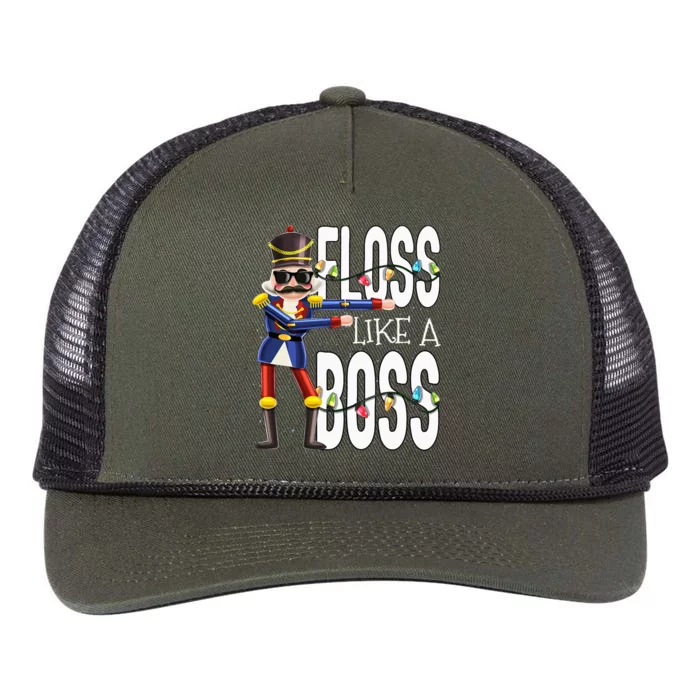 Floss Like A Boss Flossing Nutcracker Christmas Floss Like A Boss Flos Retro Rope Trucker Hat Cap