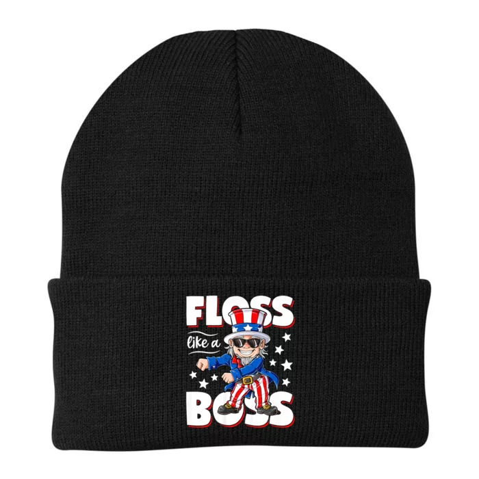 Floss Like A Boss 4th Of July Uncle Sam Knit Cap Winter Beanie