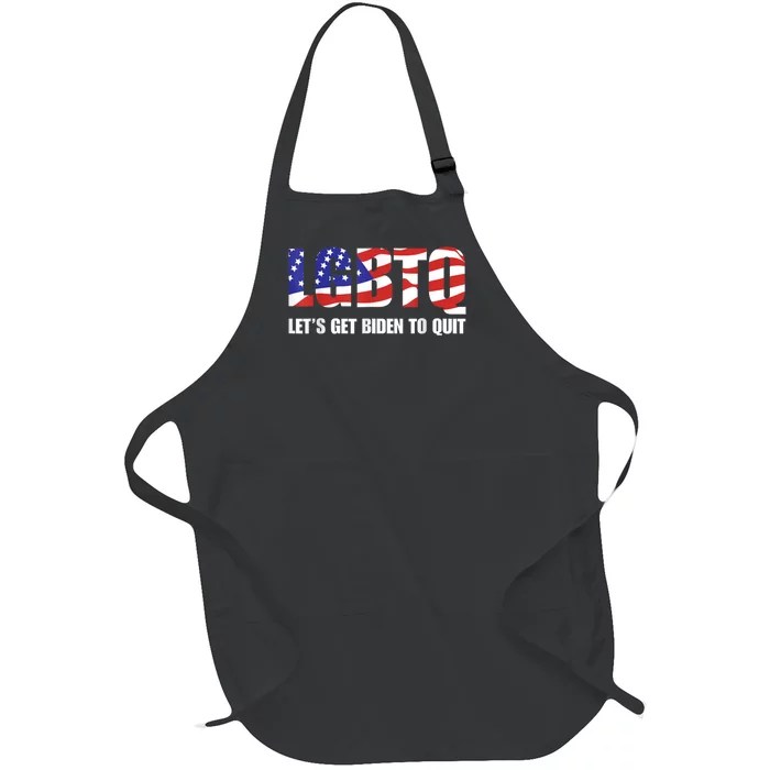 Funny LGBTQ Anti Biden Lets Get Biden To Quite Full-Length Apron With Pocket