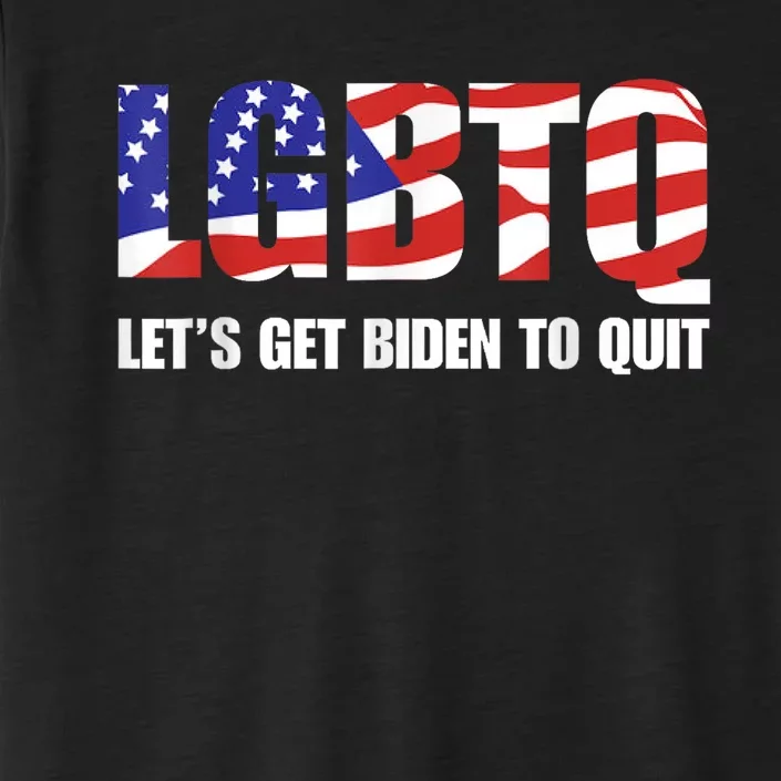 Funny LGBTQ Anti Biden Lets Get Biden To Quite ChromaSoft Performance T-Shirt