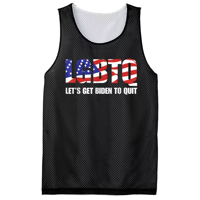 Funny LGBTQ Anti Biden Lets Get Biden To Quite Mesh Reversible Basketball Jersey Tank