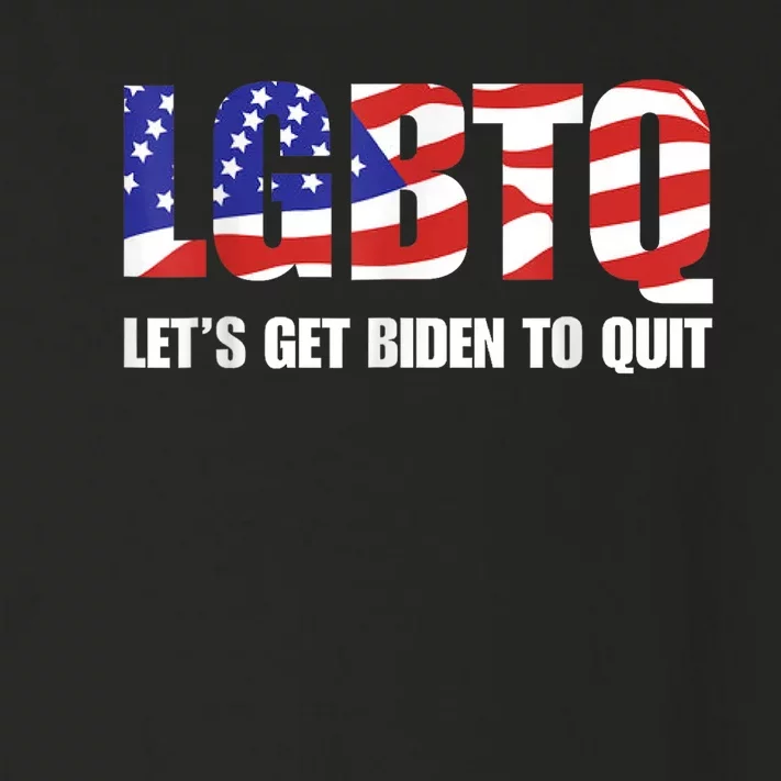 Funny LGBTQ Anti Biden Lets Get Biden To Quite Toddler Long Sleeve Shirt