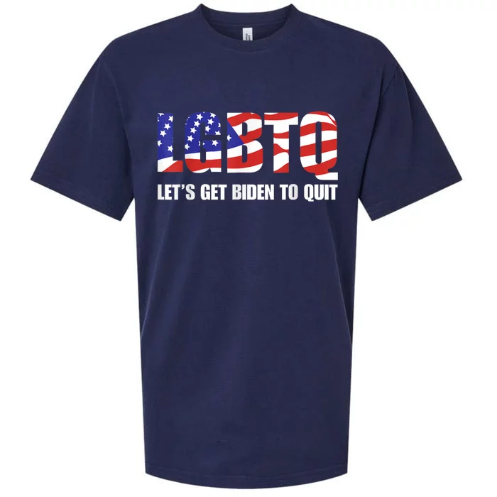 Funny LGBTQ Anti Biden Lets Get Biden To Quite Sueded Cloud Jersey T-Shirt