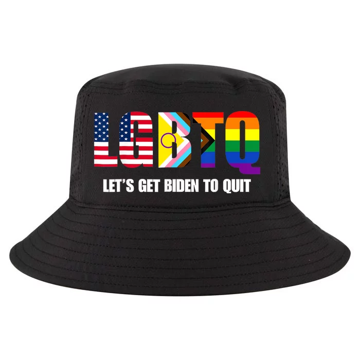 Funny LGBTQ Anti Biden Lets Get Biden To Quite Cool Comfort Performance Bucket Hat