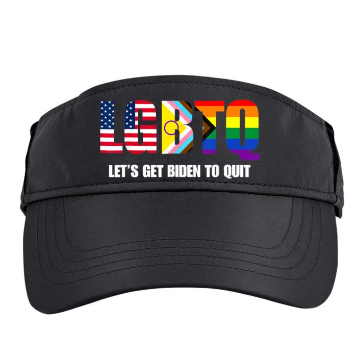 Funny LGBTQ Anti Biden Lets Get Biden To Quite Adult Drive Performance Visor