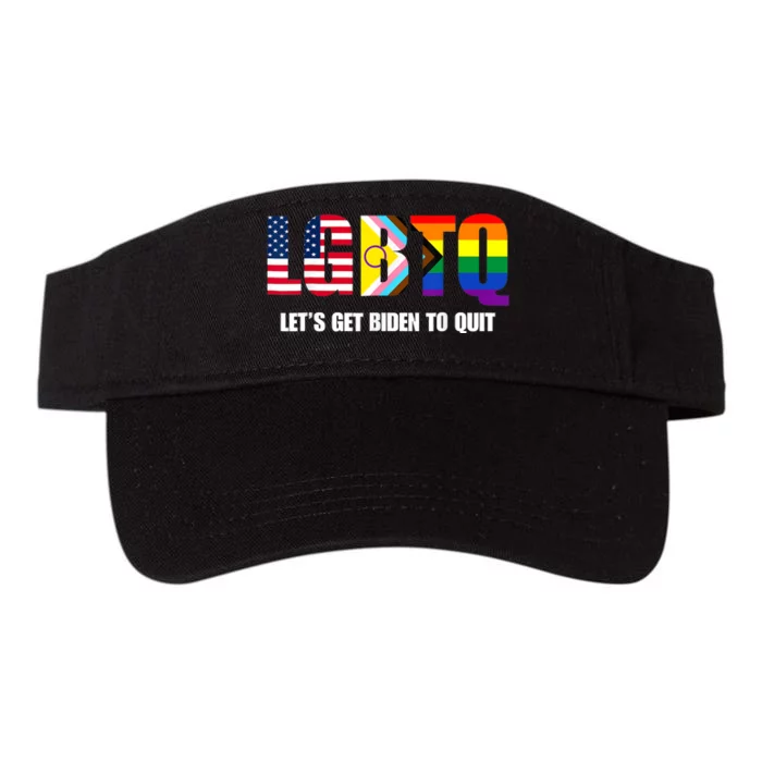 Funny LGBTQ Anti Biden Lets Get Biden To Quite Valucap Bio-Washed Visor