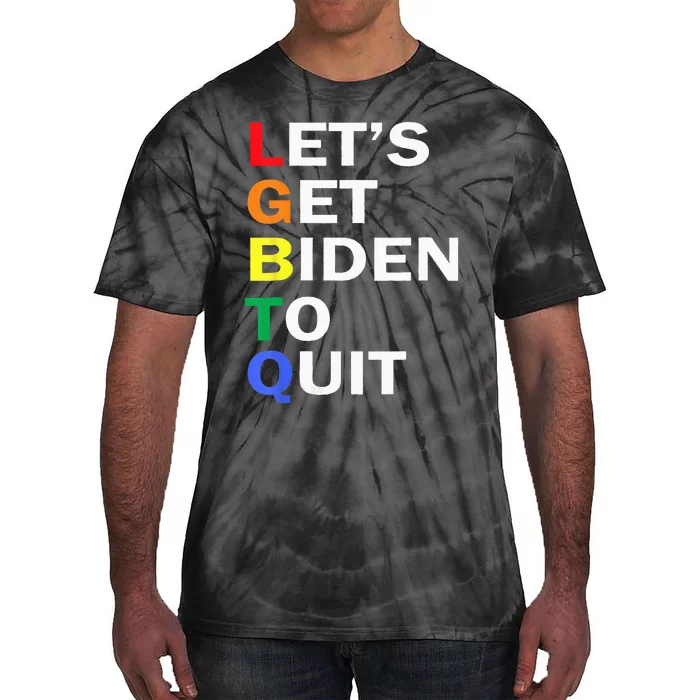 Funny LGBTQ Anti Biden Let's Get Biden To Quite Tie-Dye T-Shirt