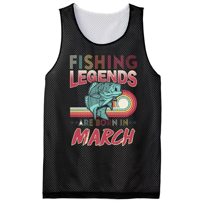 Fishing Legends Are Born In March Mesh Reversible Basketball Jersey Tank