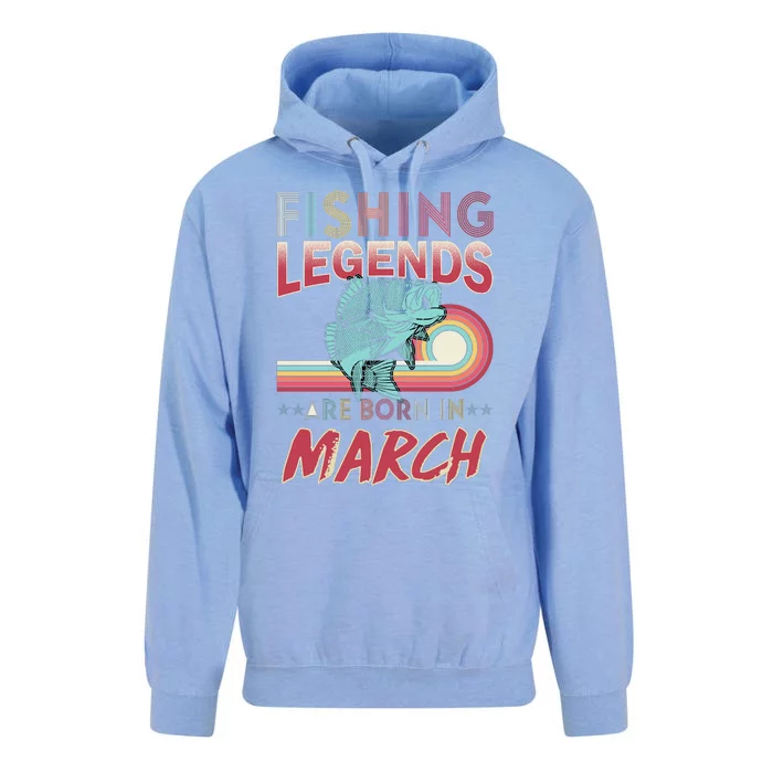 Fishing Legends Are Born In March Unisex Surf Hoodie