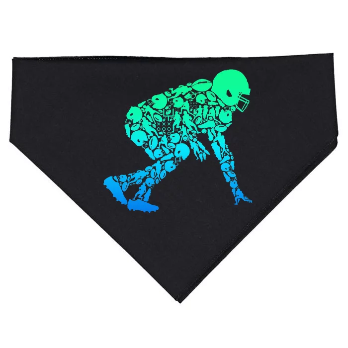 Football Lineman American Football USA-Made Doggie Bandana