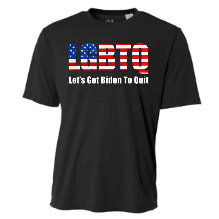 Funny Lgbtq Anti Biden LetS Get Biden To Quite Cooling Performance Crew T-Shirt