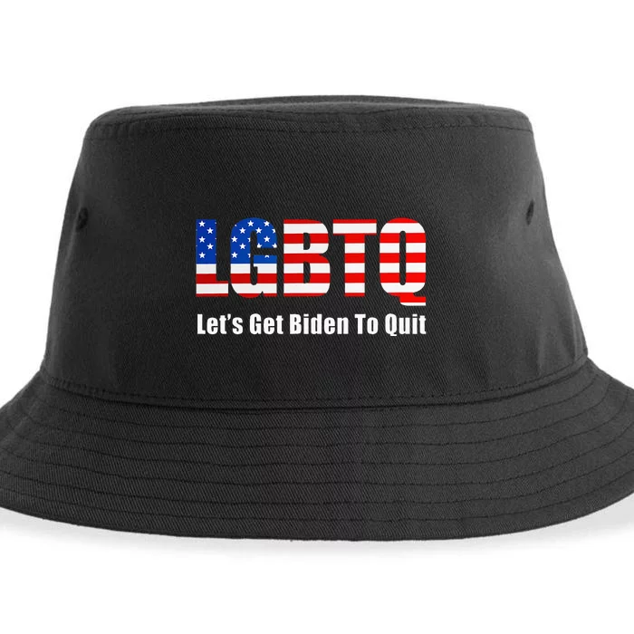 Funny Lgbtq Anti Biden LetS Get Biden To Quite Sustainable Bucket Hat