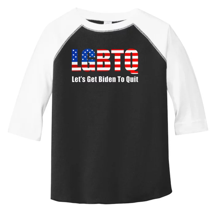 Funny Lgbtq Anti Biden LetS Get Biden To Quite Toddler Fine Jersey T-Shirt