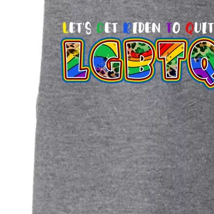 Funny Lgbtq Anti Biden: LetS Get Biden To Quite Cool Gift Doggie 3-End Fleece Hoodie