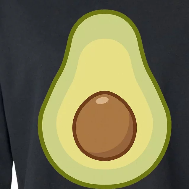 Funny lazy avocado costume for vegan halloween Cropped Pullover Crew