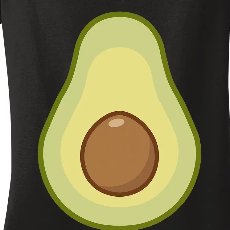 Funny lazy avocado costume for vegan halloween Women's V-Neck T-Shirt