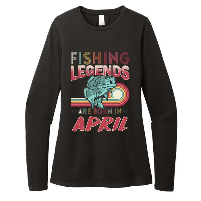 Fishing Legends Are Born In April Womens CVC Long Sleeve Shirt