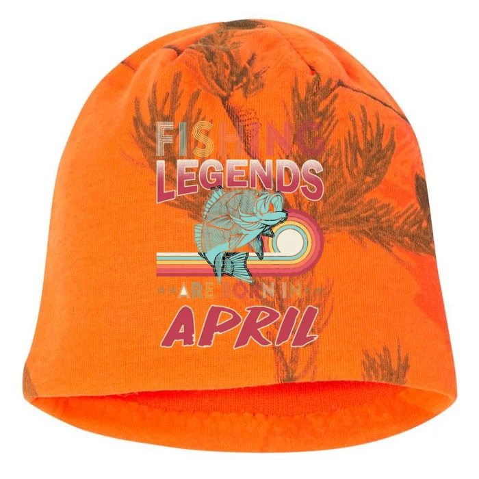 Fishing Legends Are Born In April Kati - Camo Knit Beanie