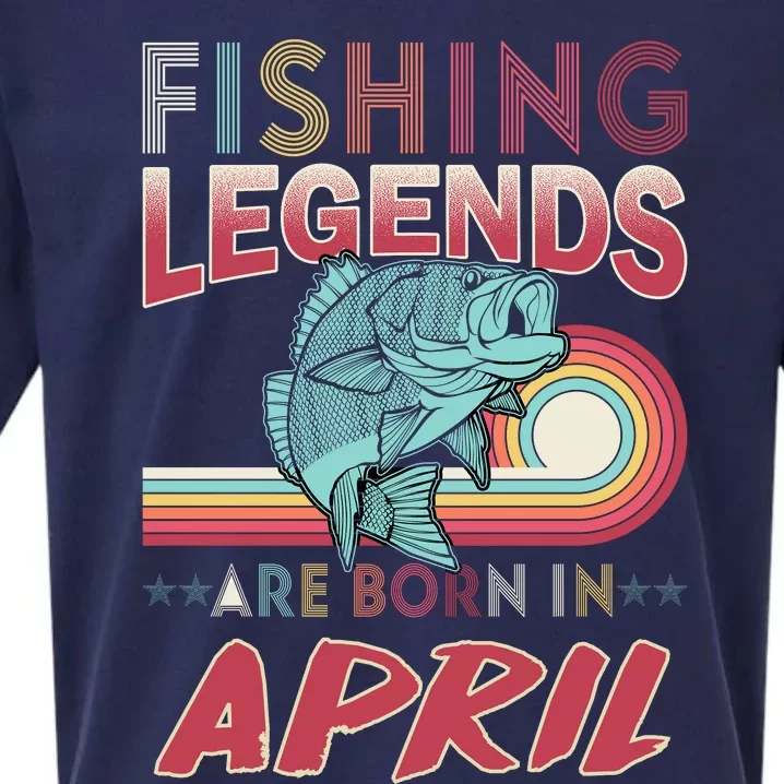 Fishing Legends Are Born In April Sueded Cloud Jersey T-Shirt