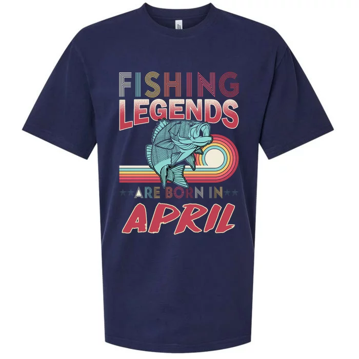 Fishing Legends Are Born In April Sueded Cloud Jersey T-Shirt