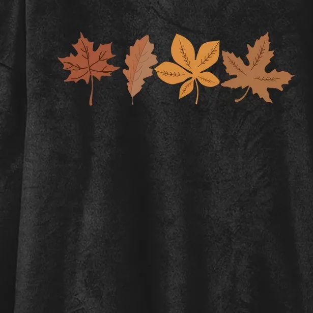 Fall Leaves Autumn Hooded Wearable Blanket