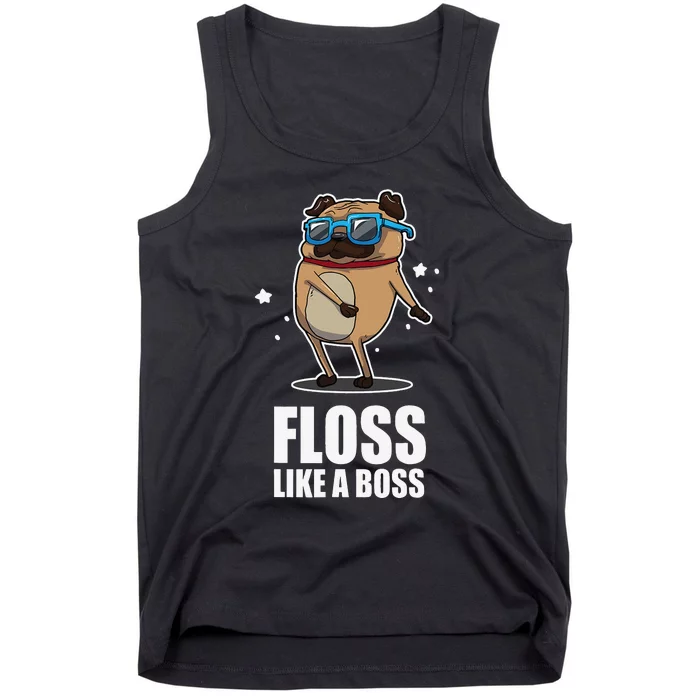 Floss Like A Boss Pug Floss Dance Dog Tank Top