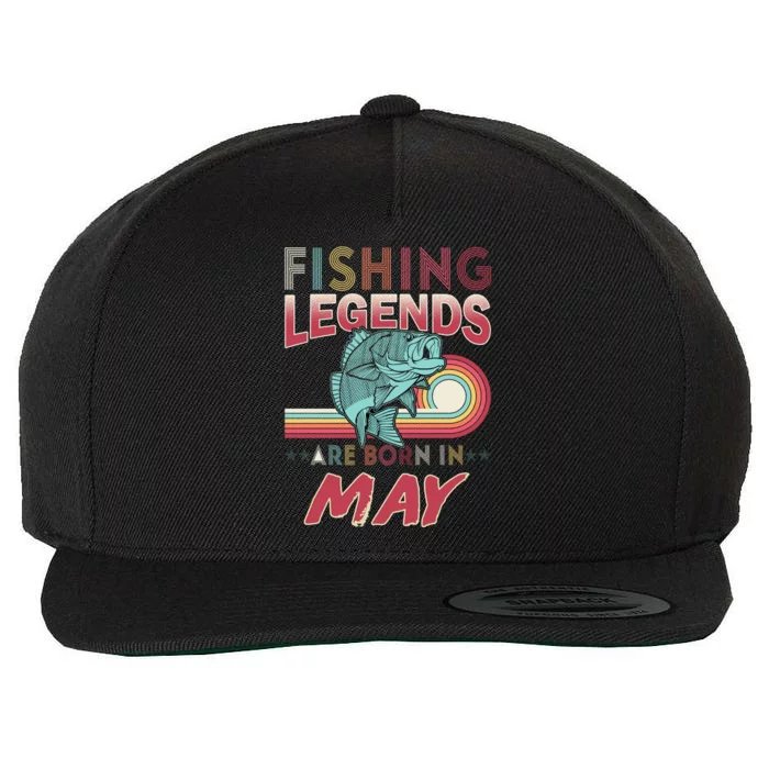 Fishing Legends Are Born In May Wool Snapback Cap